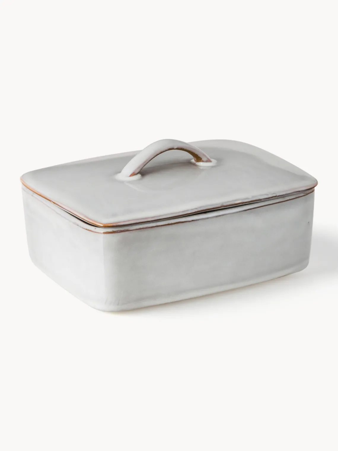 Best Broste Copenhagen Beurrier artisanal Nordic Sand Gris clair, chiné