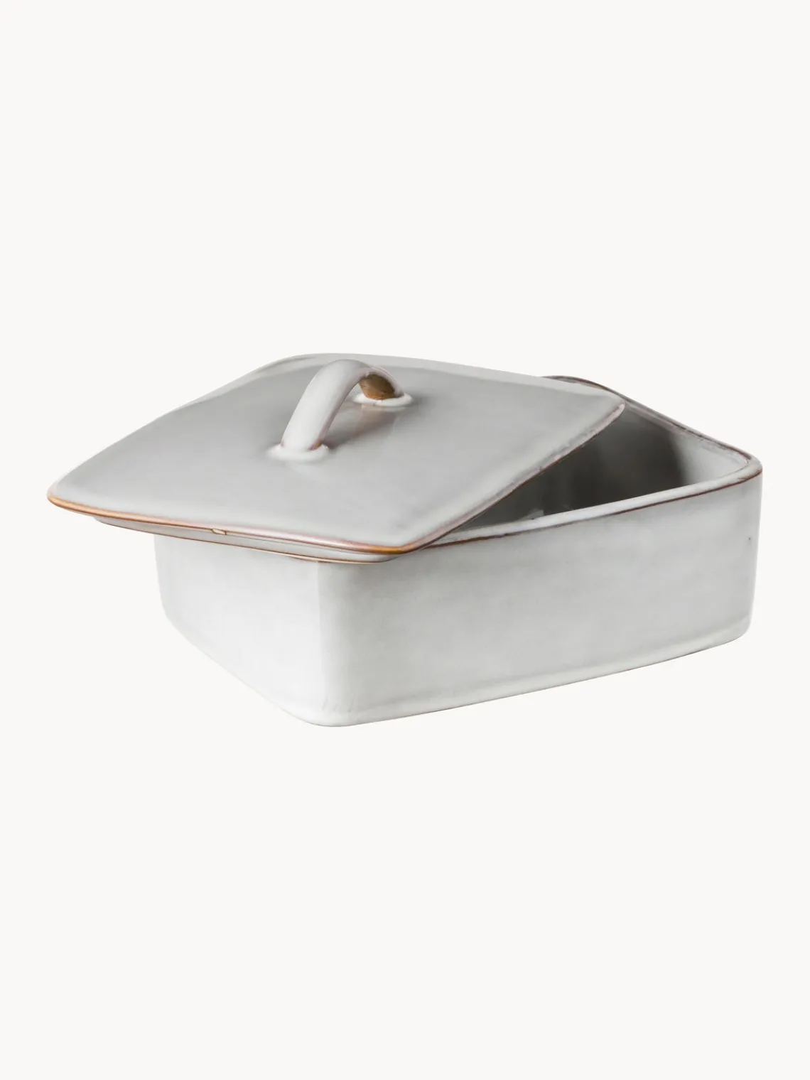 Best Broste Copenhagen Beurrier artisanal Nordic Sand Gris clair, chiné