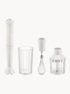 Fashion ALESSI Blender plongeant avec accessoires Plissé, 4 élém. Blanc cassé, mat