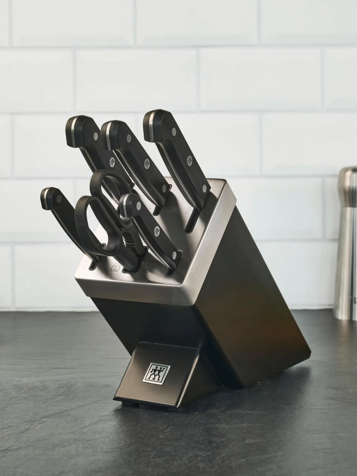 Clearance ZWILLING Bloc couteaux auto-affûtant Gourmet, 7 élém. Noir