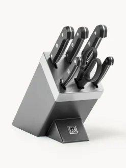 Clearance ZWILLING Bloc couteaux auto-affûtants Gourmet, 7 élém. Gris, argenté, noir