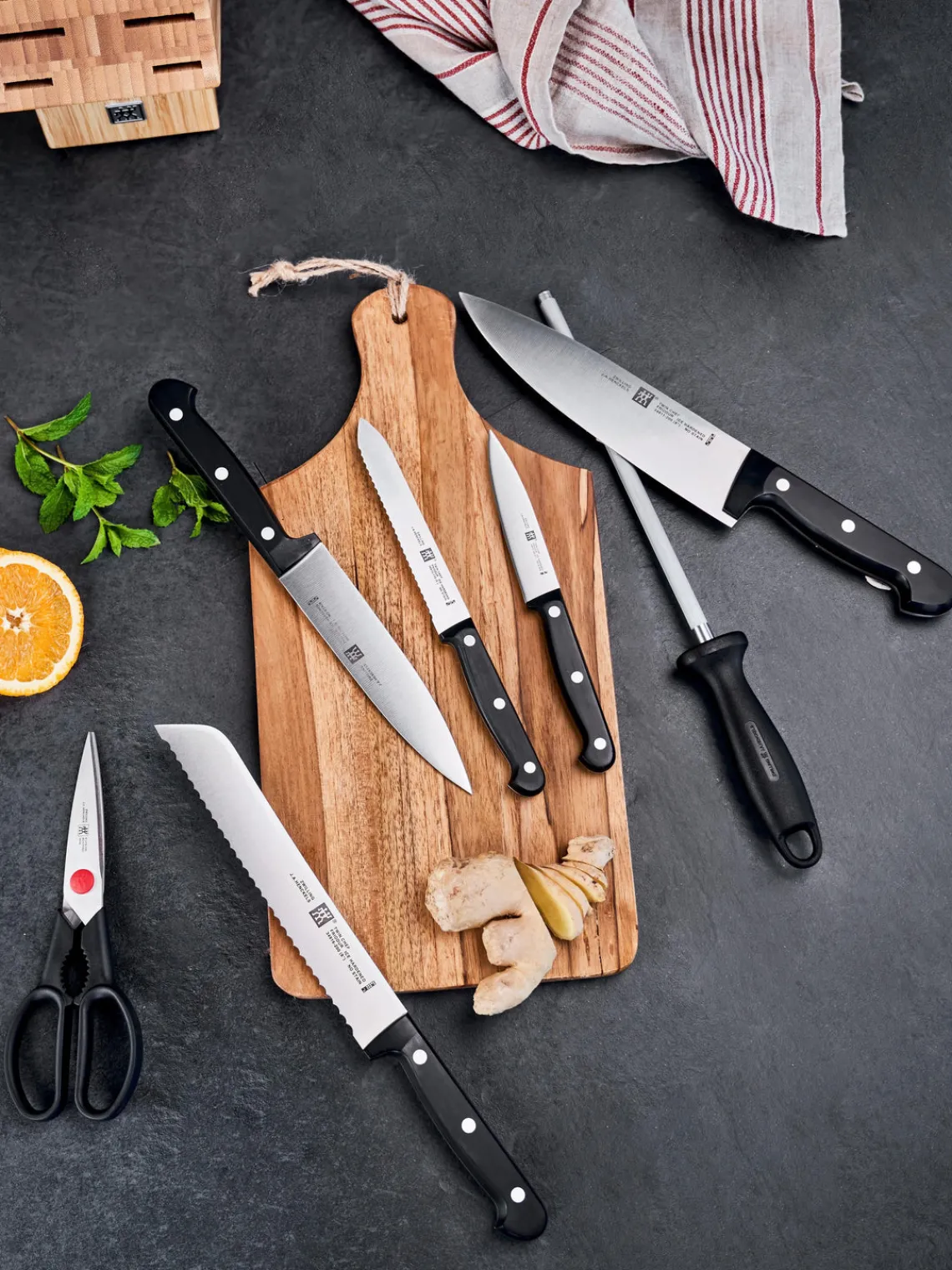 Best ZWILLING Bloc couteaux en bois de bambou Twin Chef, 8 élém.