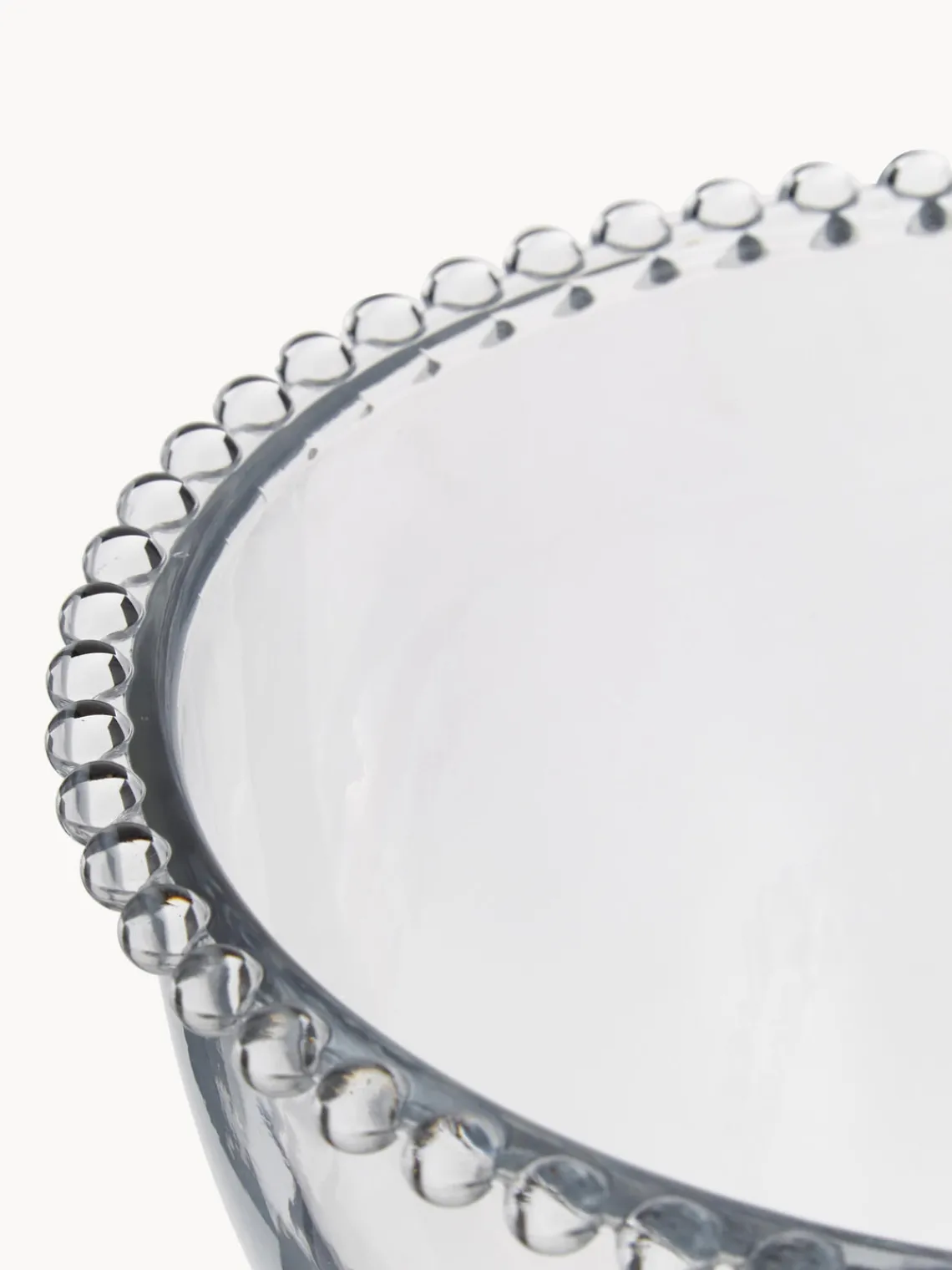 Sale Cote Table Bol en verre avec décor sur le bord Perles