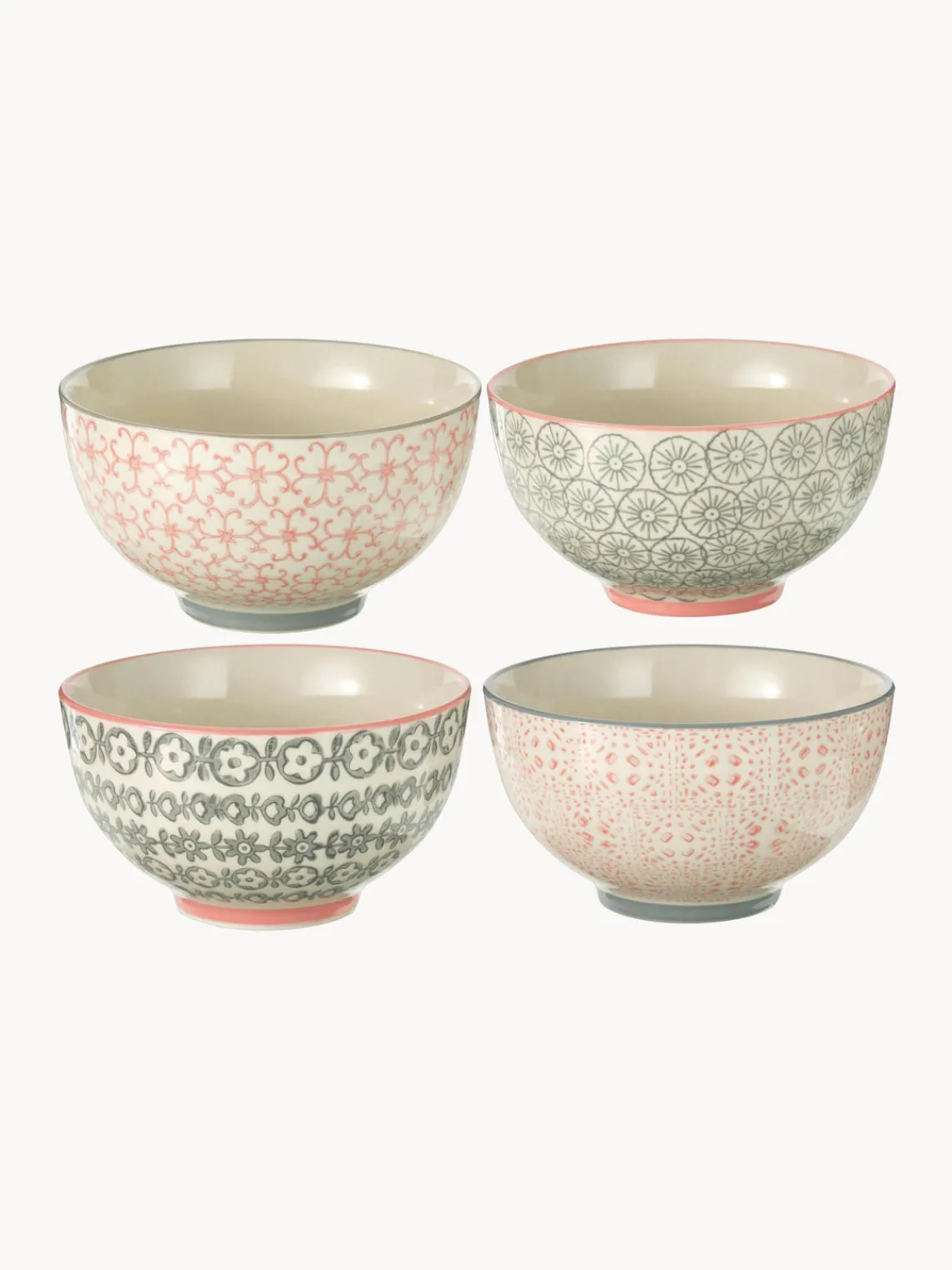 Online Bloomingville Bols à motifs Cécile, 4 élém.