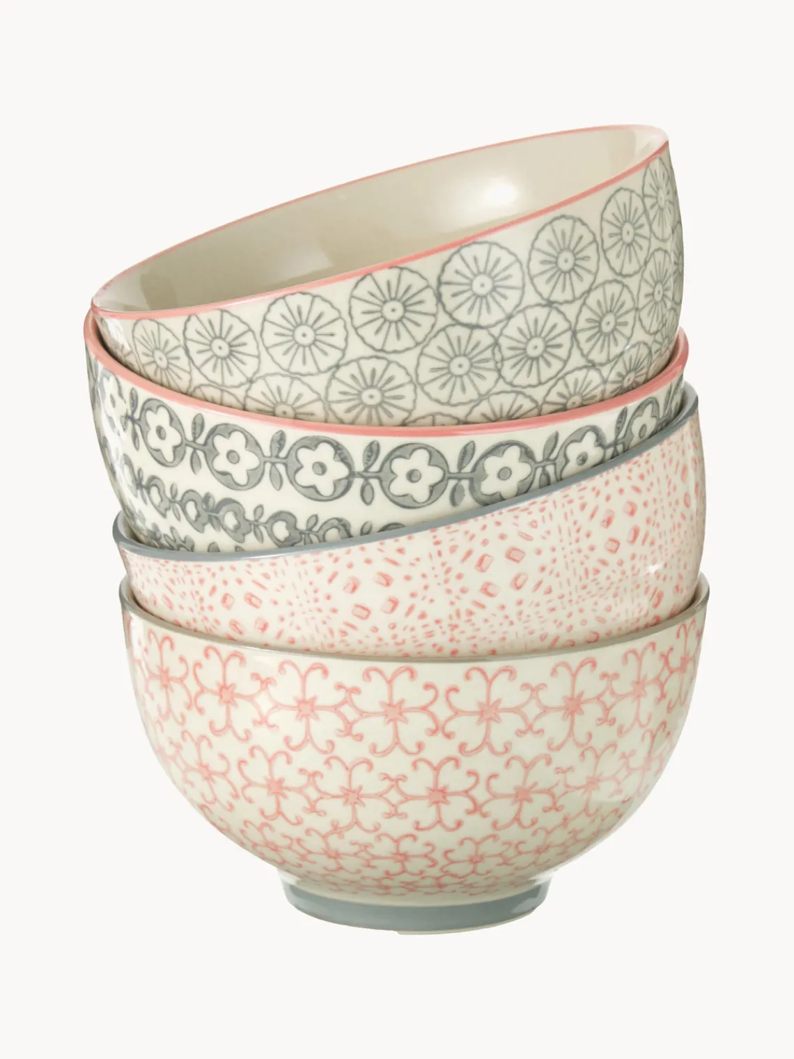 Online Bloomingville Bols à motifs Cécile, 4 élém.