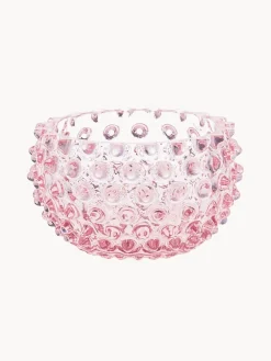 Best ANNA VON LIPA Bols à snacks soufflés bouche Hobnail, 4 pièces Rose pâle, transparent