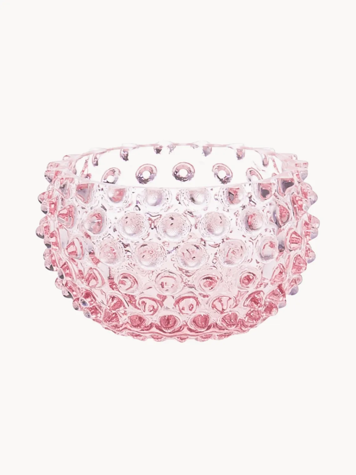 Best ANNA VON LIPA Bols à snacks soufflés bouche Hobnail, 4 pièces Rose pâle, transparent