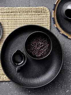 Clearance Bloomingville Bols à surface striée mate Neri, 2 pièces
