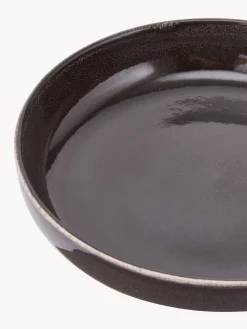 Best Broste Copenhagen Bols artisanaux Nordic Coal, 4 pièces Noir, chiné