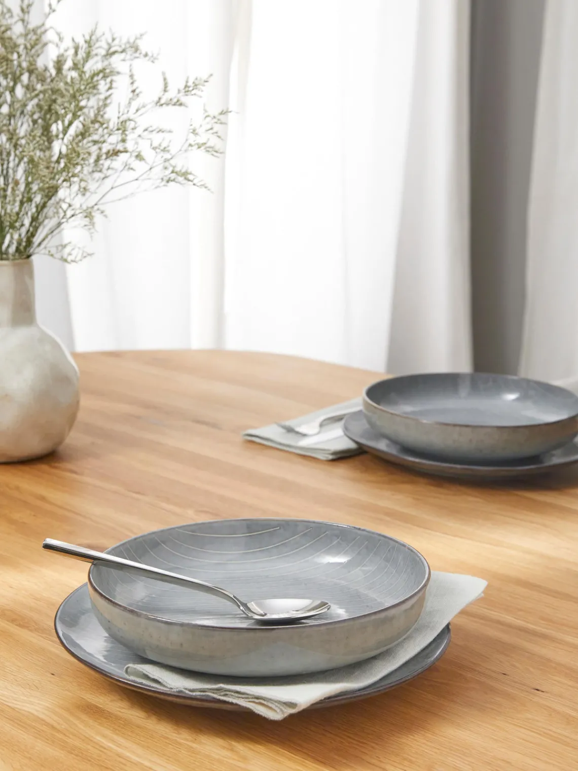 Online Broste Copenhagen Bols artisanaux Nordic Sea, 4 pièces Gris-bleu, chiné