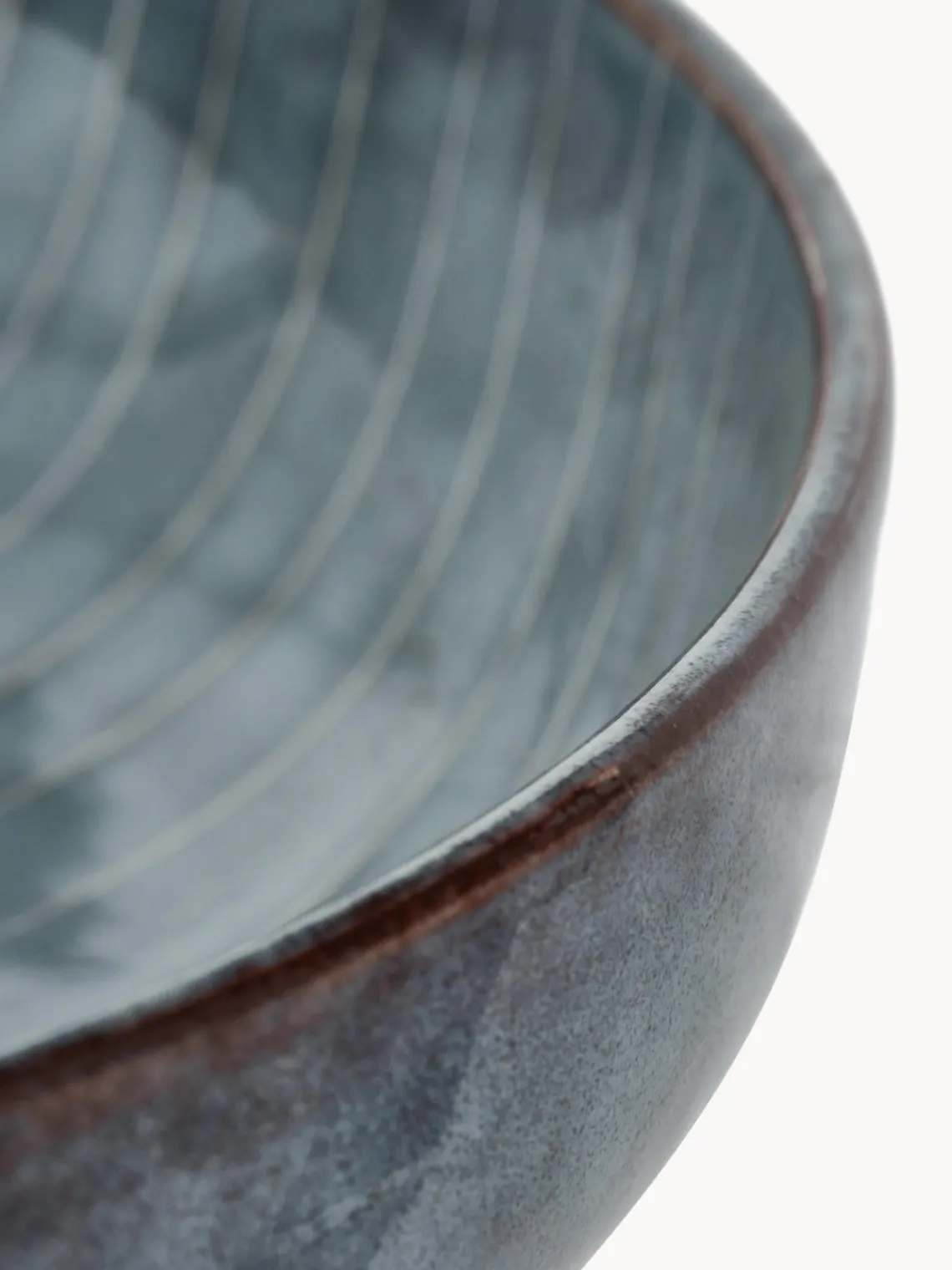 Online Broste Copenhagen Bols artisanaux Nordic Sea, 4 pièces Gris-bleu, chiné