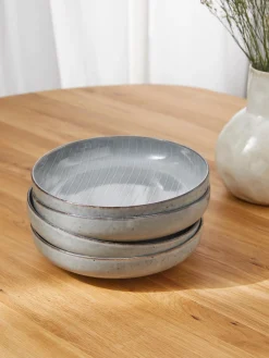 Online Broste Copenhagen Bols artisanaux Nordic Sea, 4 pièces Gris-bleu, chiné
