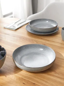 Online Broste Copenhagen Bols artisanaux Nordic Sea, 4 pièces Gris-bleu, chiné
