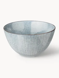 Hot Broste Copenhagen Bols artisanaux Nordic Sea, 4 pièces Gris-bleu, chiné