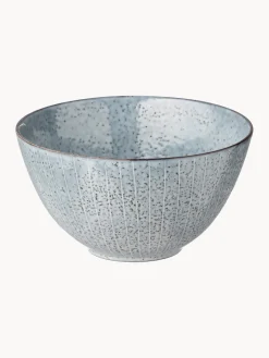 Hot Broste Copenhagen Bols artisanaux Nordic Sea, 4 pièces Gris-bleu, chiné