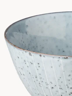 Hot Broste Copenhagen Bols artisanaux Nordic Sea, 4 pièces Gris-bleu, chiné