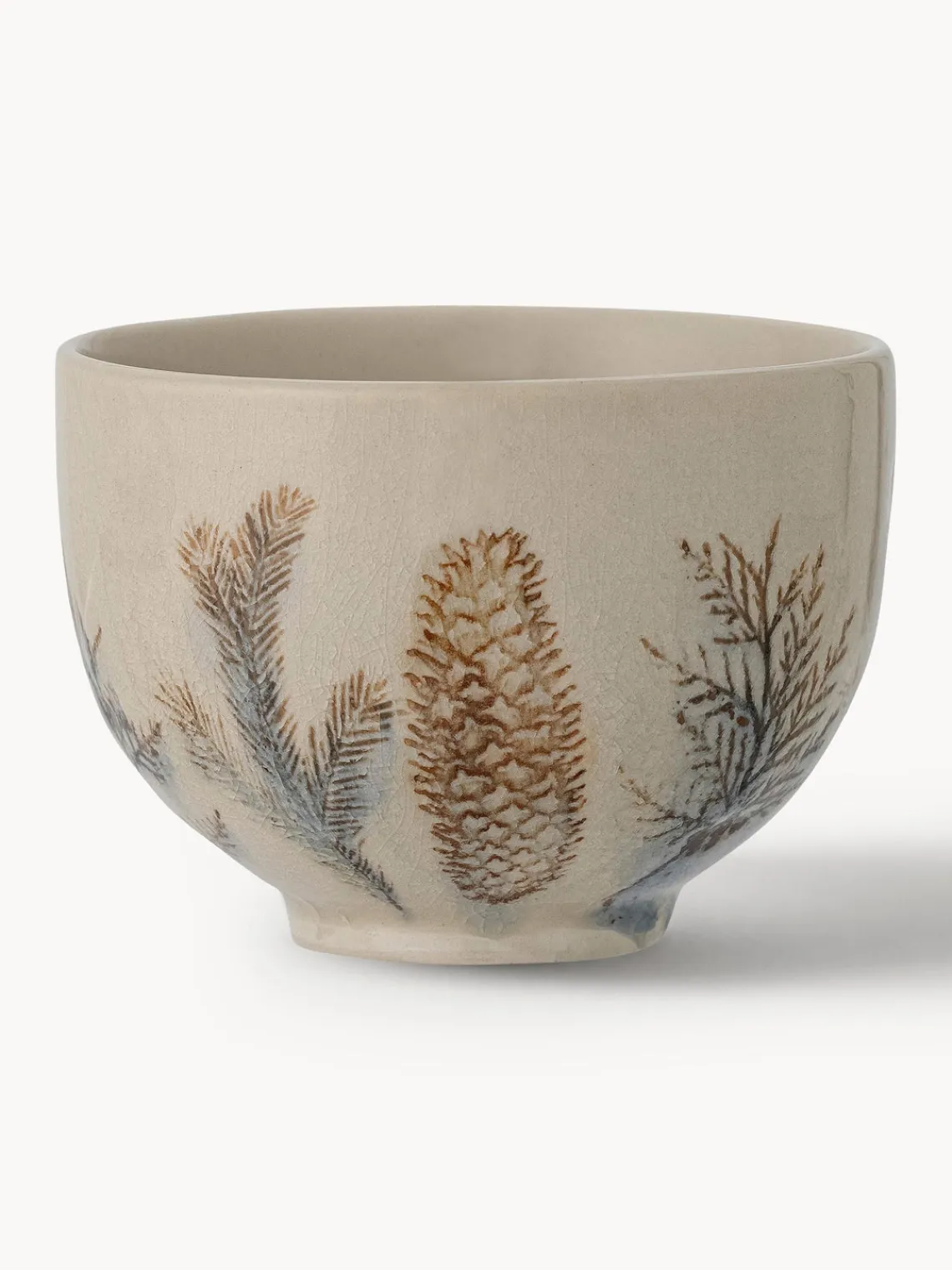 Clearance Bloomingville Bols en grès cérame motif hivernaL Hollie, 2 pièces