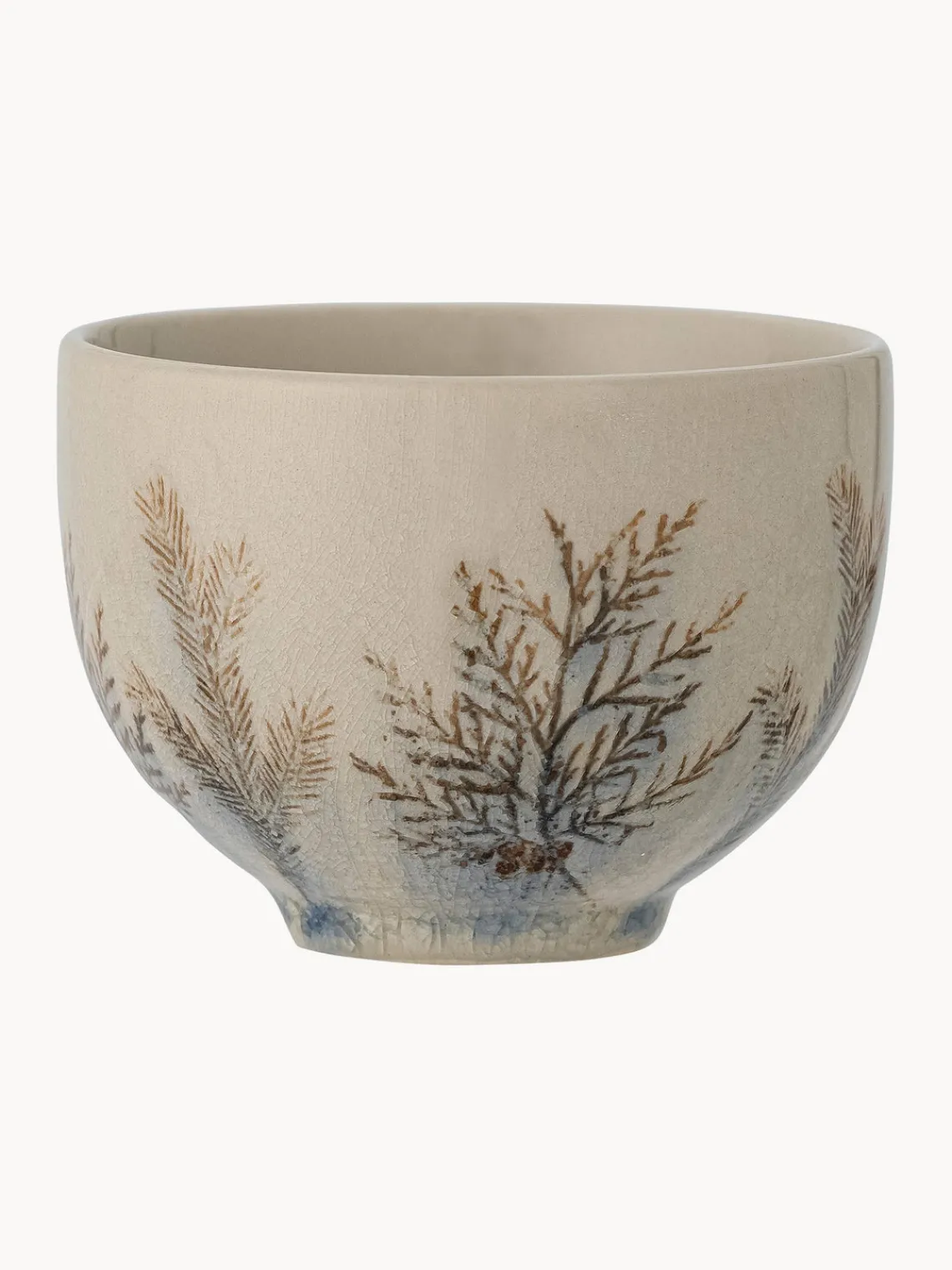 Clearance Bloomingville Bols en grès cérame motif hivernaL Hollie, 2 pièces