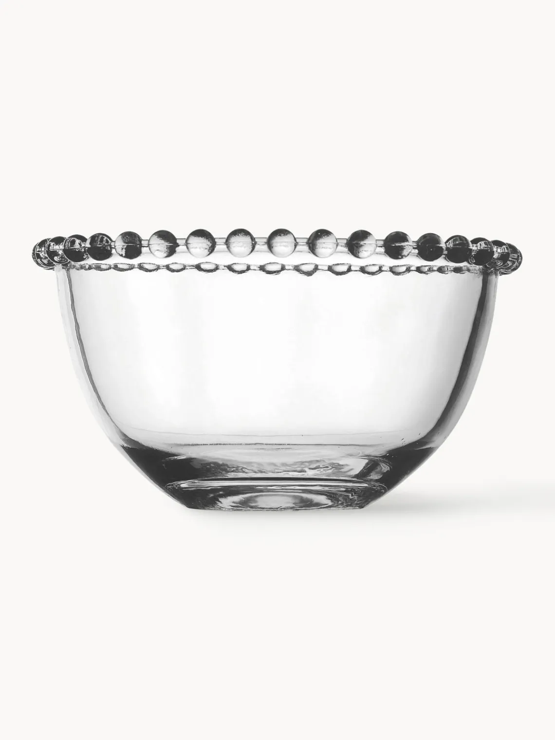 Sale Cote Table Bols en verre à bord décoré Perles, 2 pièces