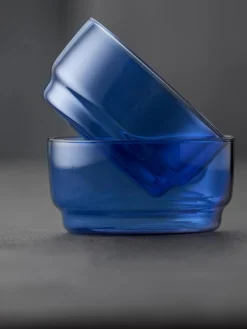 Clearance Lyngby Bols en verre borosilicaté Torino, 2 pièces Bleu, transparent
