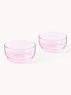 Outlet Lyngby Bols en verre borosilicaté Torino, 2 pièces Rose pâle, transparent