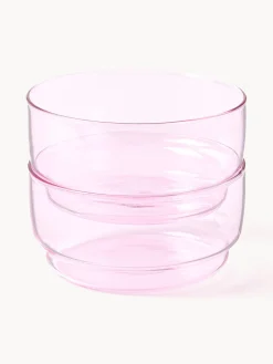 Outlet Lyngby Bols en verre borosilicaté Torino, 2 pièces Rose pâle, transparent