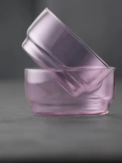 Outlet Lyngby Bols en verre borosilicaté Torino, 2 pièces Rose pâle, transparent