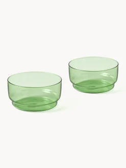 Sale Lyngby Bols en verre borosilicaté Torino, 2 pièces Vert, transparent,