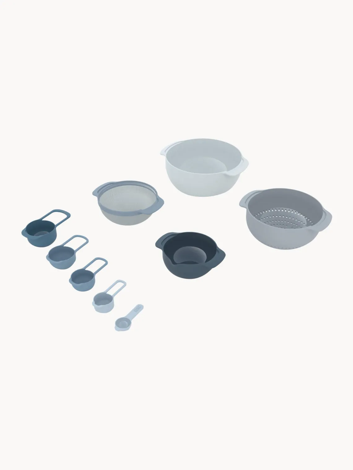 Fashion Joseph Joseph Bols et cuillères doseuses Nest Plus, 9 élém. Bleu, tons gris