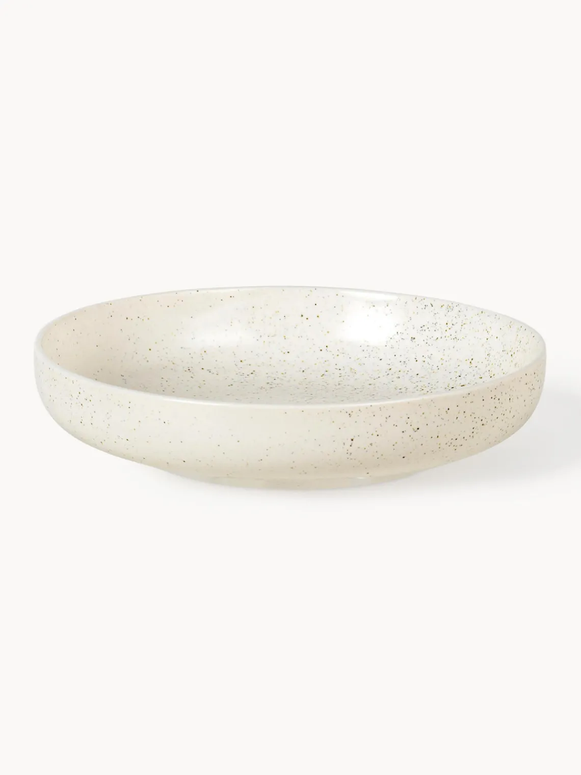 Hot Broste Copenhagen Bols rustiques artisanaux Nordic Vanilla, Ø 22 cm, 4 pièces Blanc crème, moucheté