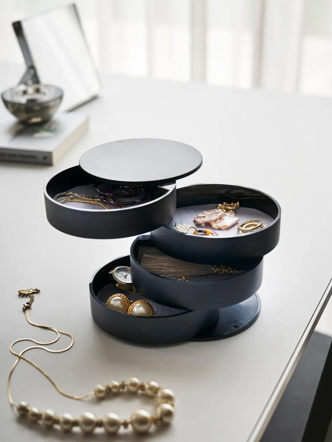 Online Yamazaki Boîte à bijoux Tower Noir