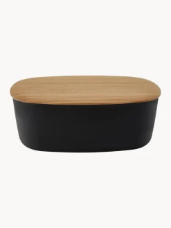 Fashion Rig-Tig Boîte à pain avec couvercle en bambou Box-It Noir, bambou