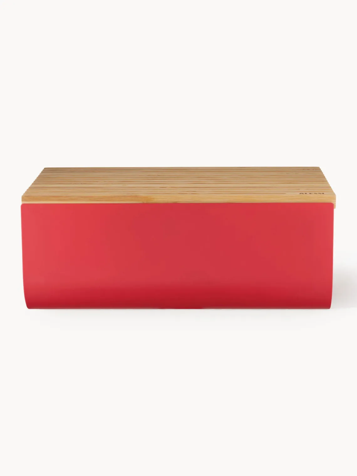 Fashion ALESSI Boîte à pain avec couvercle en bambou Mattina Rouge, bambou