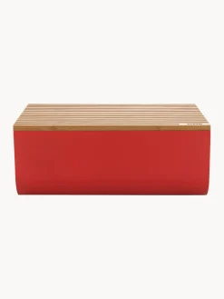 Fashion ALESSI Boîte à pain avec couvercle en bambou Mattina Rouge, bambou