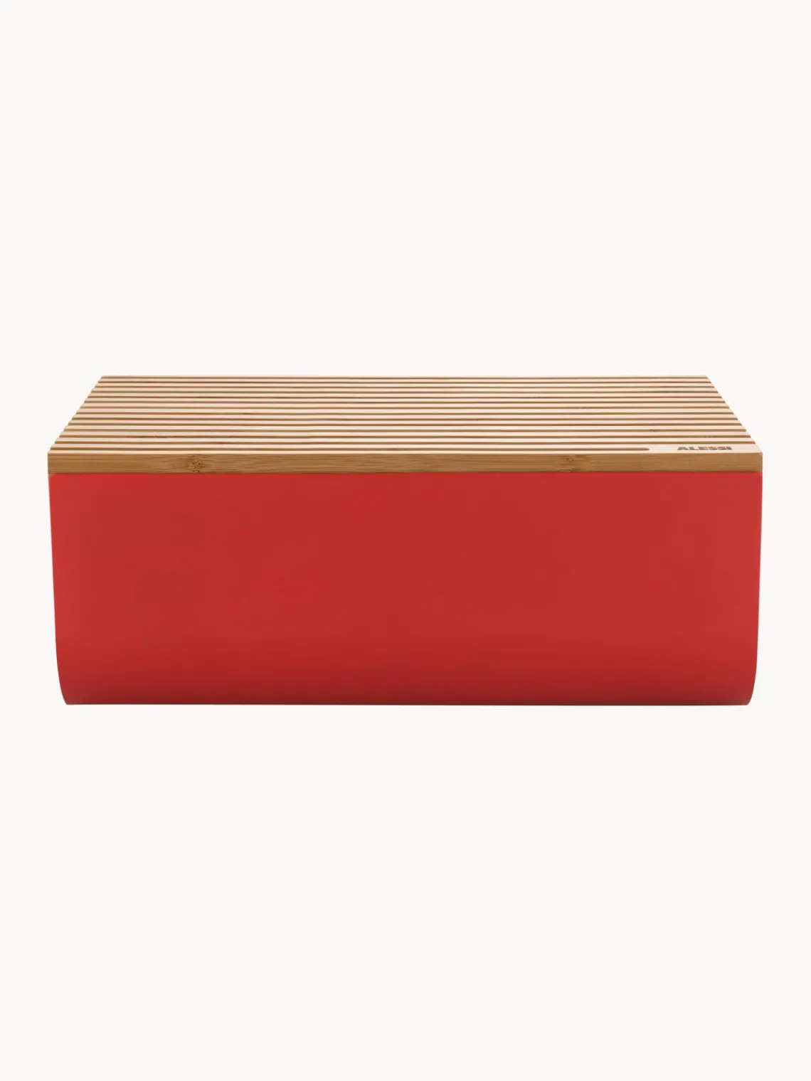 Fashion ALESSI Boîte à pain avec couvercle en bambou Mattina Rouge, bambou