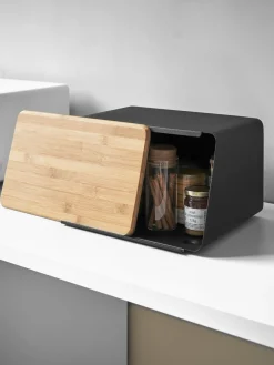 Discount Yamazaki Boîte à pain avec planche à découper en guise de couvercle Tower