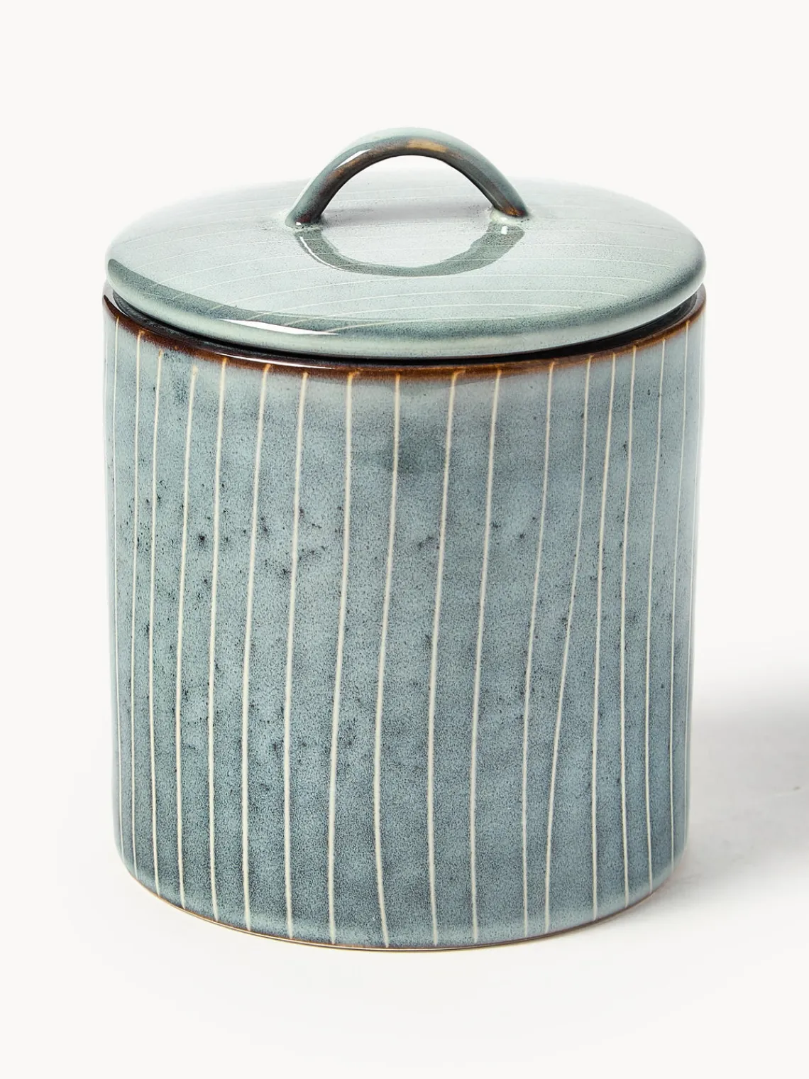 Fashion Broste Copenhagen Boîte de rangement artisanale Nordic Sea Gris-bleu, chiné