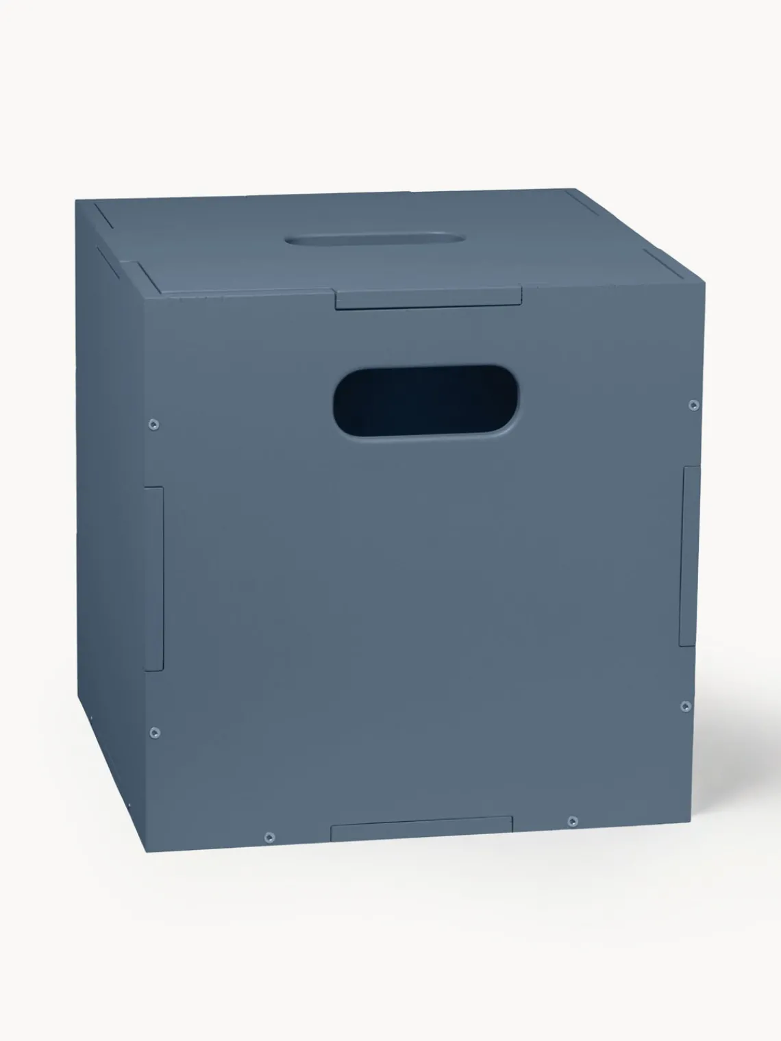 Online Nofred Boîte de rangement en bois Cube Gris-bleu