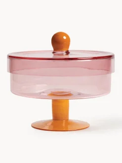 Online &k Amsterdam Boîte de rangement en verre Duo Orange, rose
