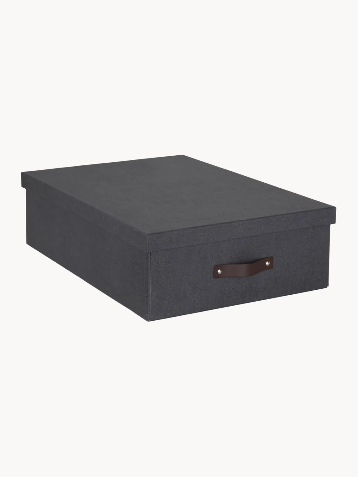 New Bigso Box of Sweden Boîte de rangement Karolin Anthracite, brun foncé