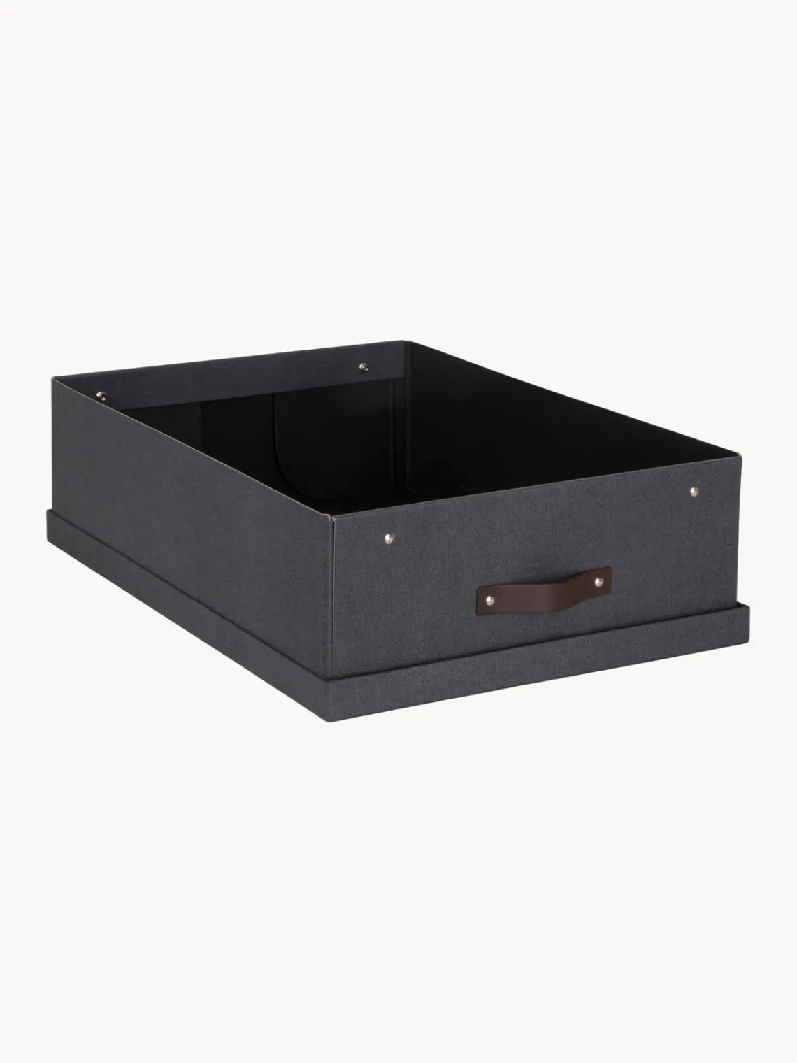 New Bigso Box of Sweden Boîte de rangement Karolin Anthracite, brun foncé