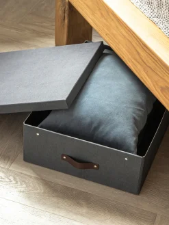 New Bigso Box of Sweden Boîte de rangement Karolin Anthracite, brun foncé
