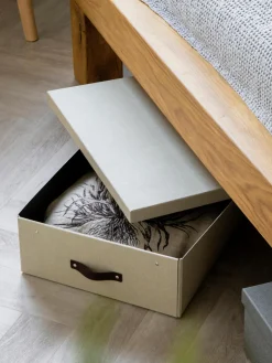 Fashion Bigso Box of Sweden Boîte de rangement Karolin Beige clair, brun foncé