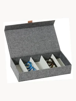 Best Store It Boîte de rangement pour lunettes Premium Gris foncé, brun