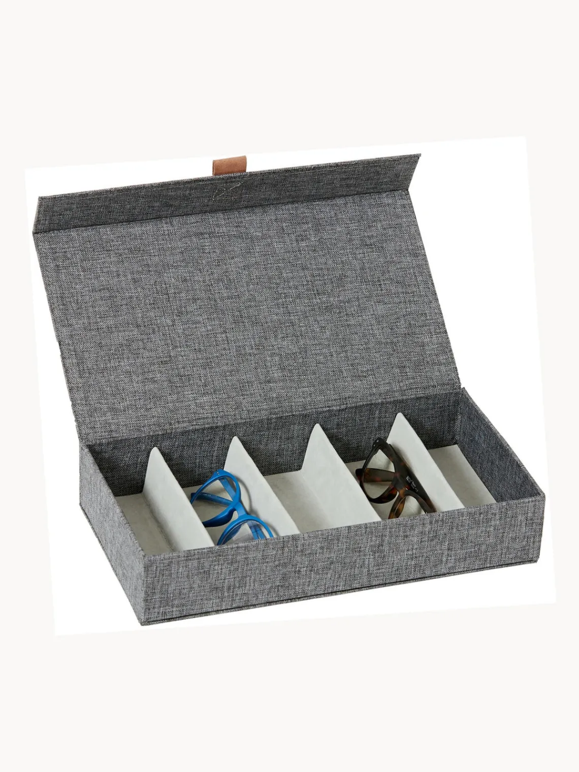 Best Store It Boîte de rangement pour lunettes Premium Gris foncé, brun