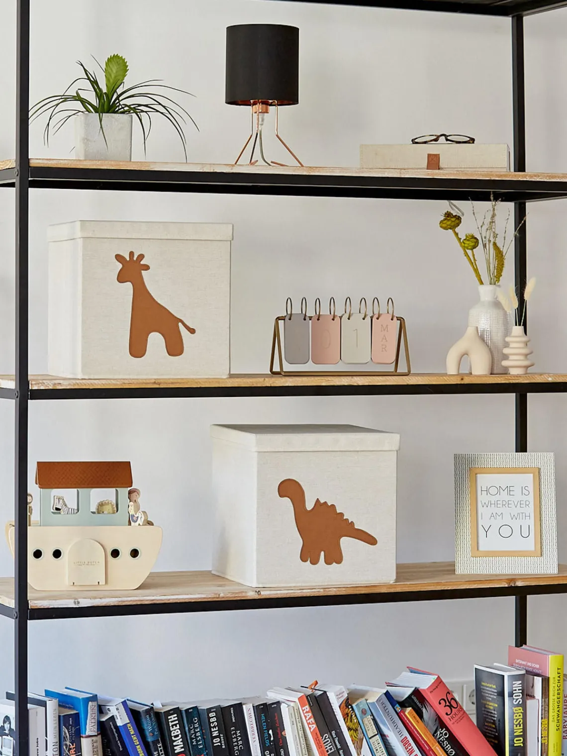 New Store It Boîte de rangement Premium Beige clair, giraffe