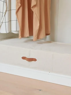 Discount Store It Boîte de rangement sous-matelas Premium Beige clair, brun