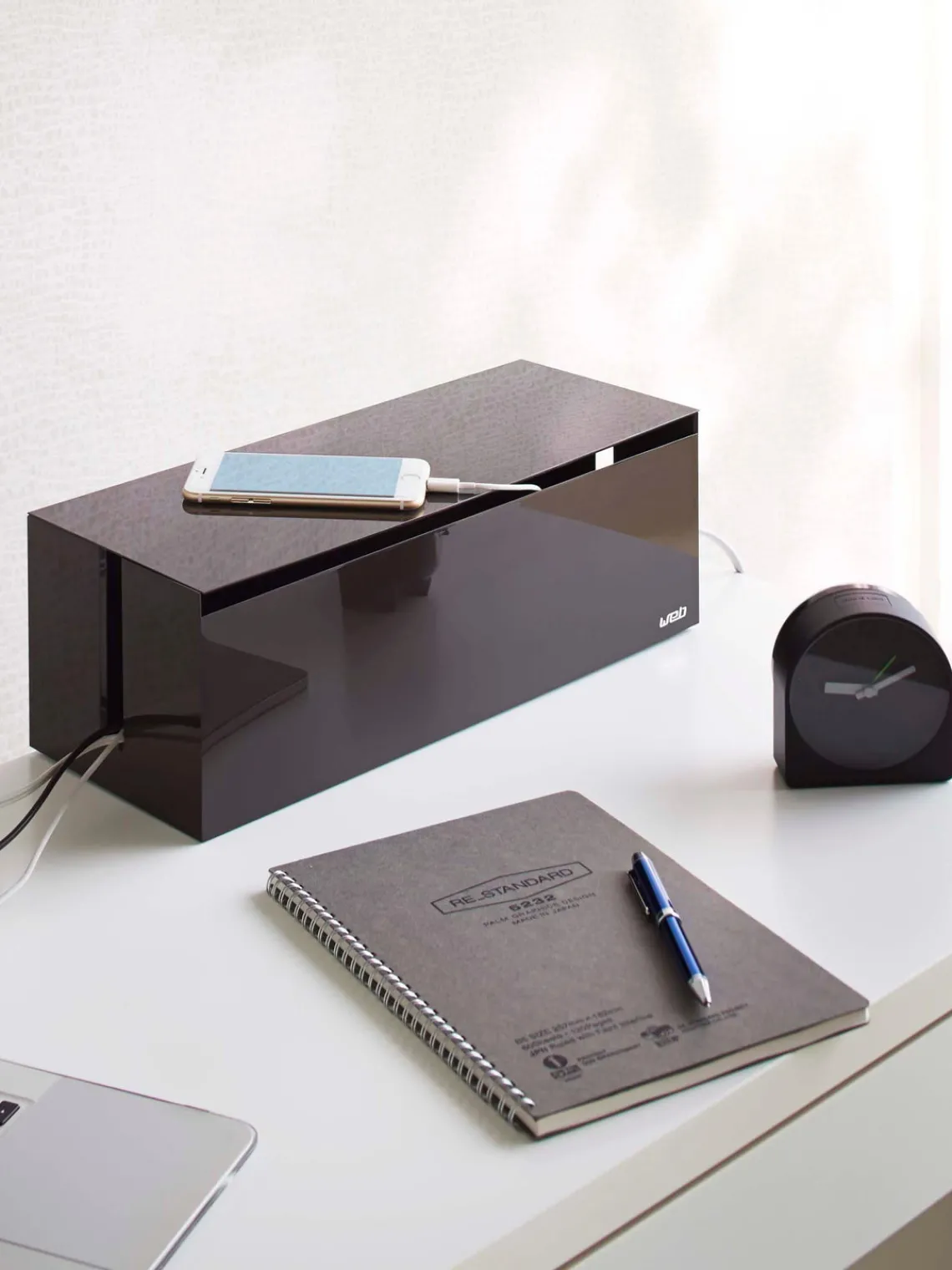 New Yamazaki Boîte gestion des câbles Box Web Noir
