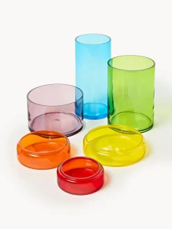 Hot Pols Potten Boîtes à bijoux soufflées à la bouche Multi, 3 élém.