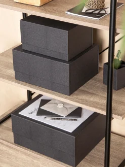 Discount Bigso Box of Sweden Boîtes de rangement Ilse, 3 élém. Anthracite